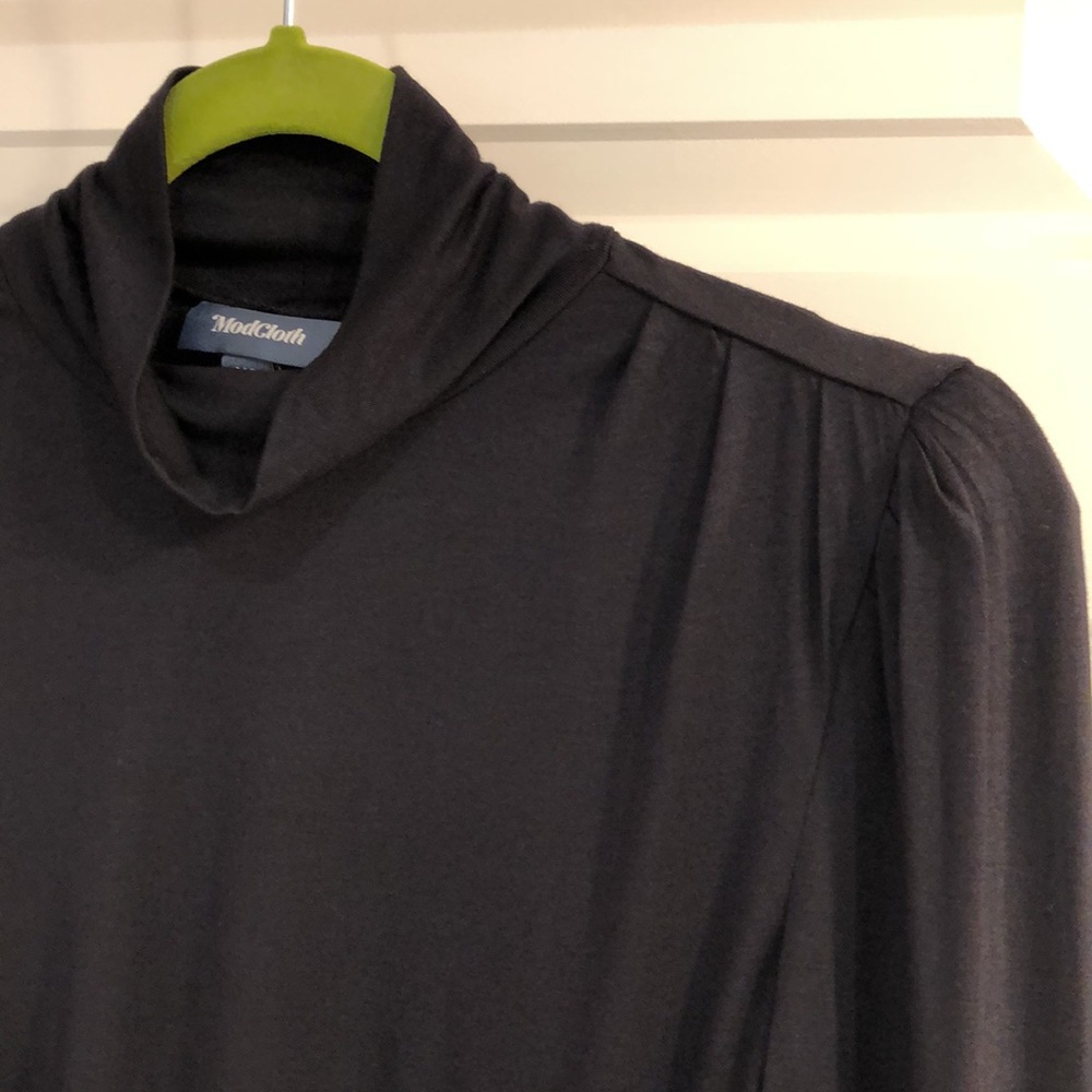ModCloth- Black Mock/Turtleneck Long Sleeve Body Suit NWT - Picture 4 of 10